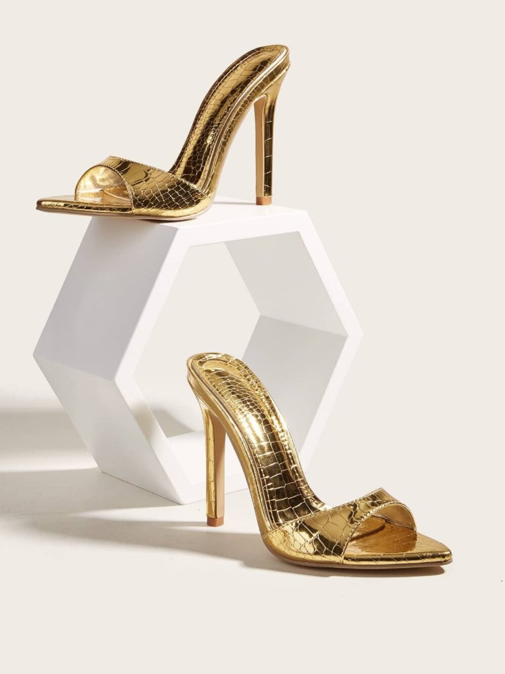 Gold Sexy Women's High Heel Sandals